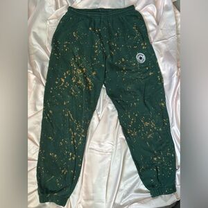 Converse Green and Tan Splatter Joggers
